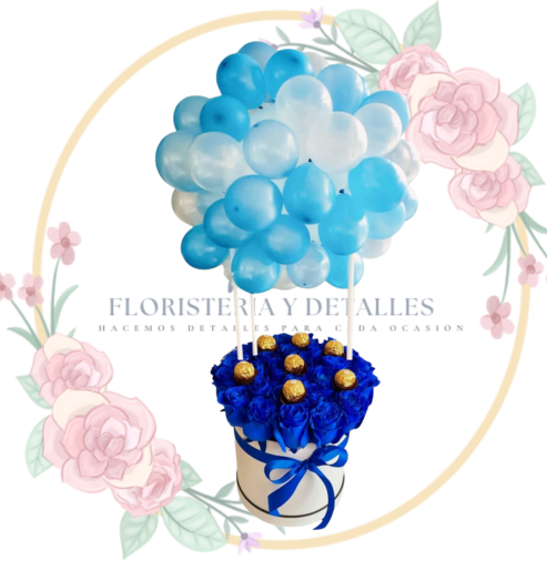 ballons Box Ballons" 25 Rosas Azules