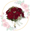 Bouquet de Novia con 12 Rosas Ecuatorianas