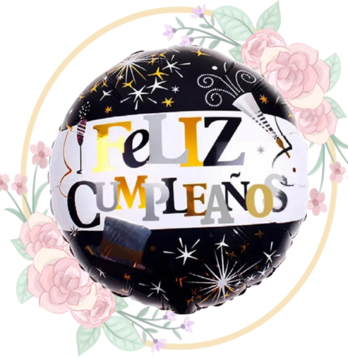 Globo BLACK Feliz Cumpleaños