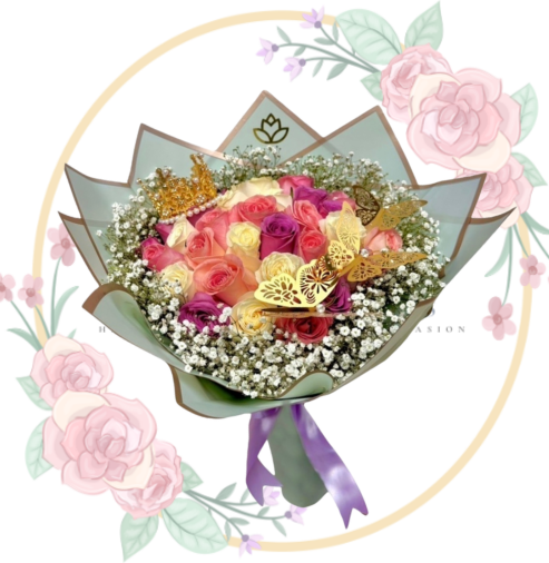 RAMO ROSAS gypsophilias Ramo My Queen