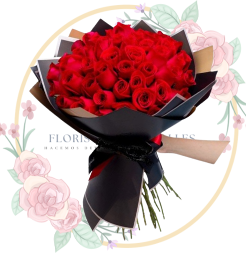 RAMOS (15) Ramo Buchón 100 Rosas Rojas
