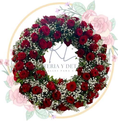 FUNEBRE Corona 50 Rosas