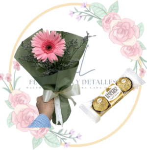 Gerbera con Bombones