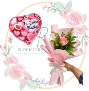 Rosa con Globo