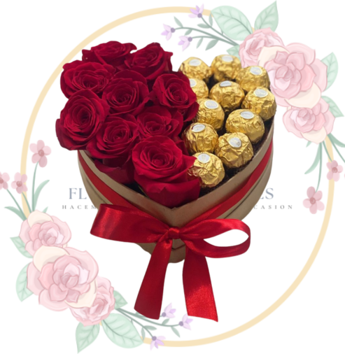 BOXBOMBONESR Box Bombones y Rosas