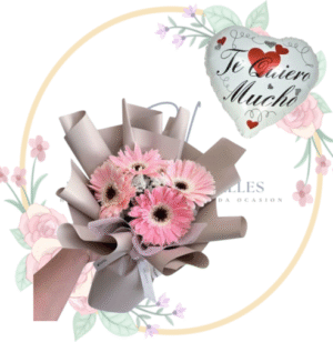 Ramo de 4 Gerberas y Globo