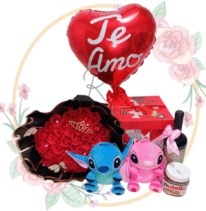 Combo Ramo Buchón y Caja Enamorados