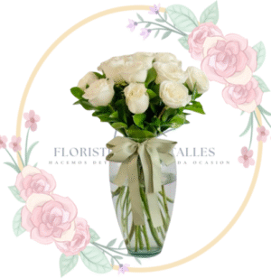 Florero 12 Rosas