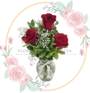 Florero 3 Rosas