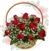 Canasta 15 Rosas Importadas