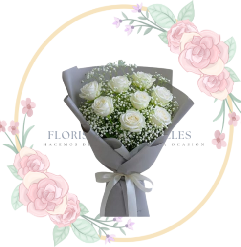 FUNEBRE Ramo 8 Rosas