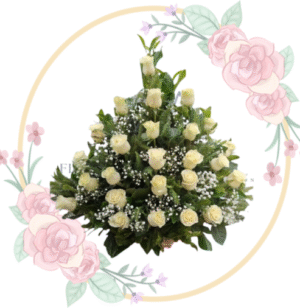 Pie De Urna De 25 Rosas"