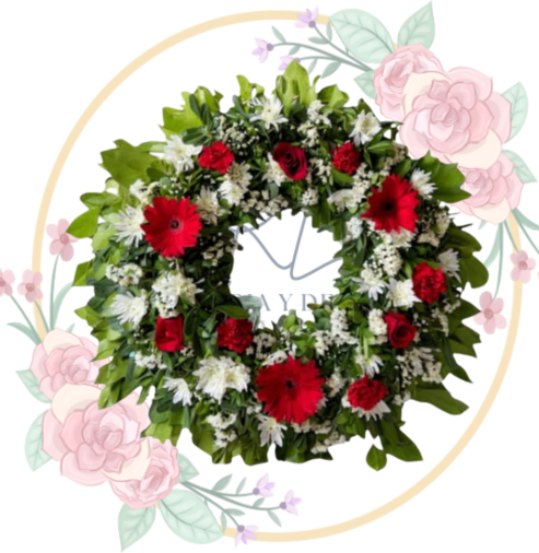 FUNEBRE (12) Corona Fúnebre Roja