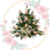 Arreglo Fúnebre de Paz con Rosas Rosadas