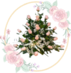 Arreglo Fúnebre de Paz con Rosas Rosadas