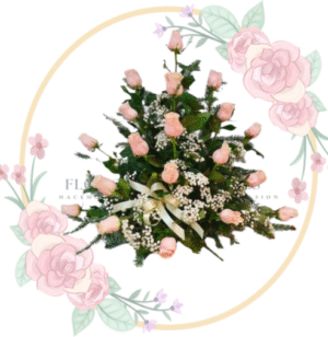 Arreglo Fúnebre de Paz con Rosas Rosadas