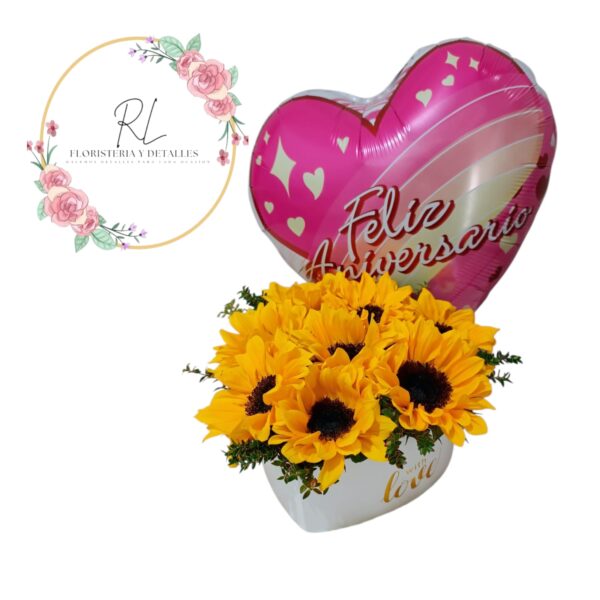 WhatsApp Image 2025-10-08 at 11.02.19 PM (4) Hermoso box corazon de 8 girasoles con globo