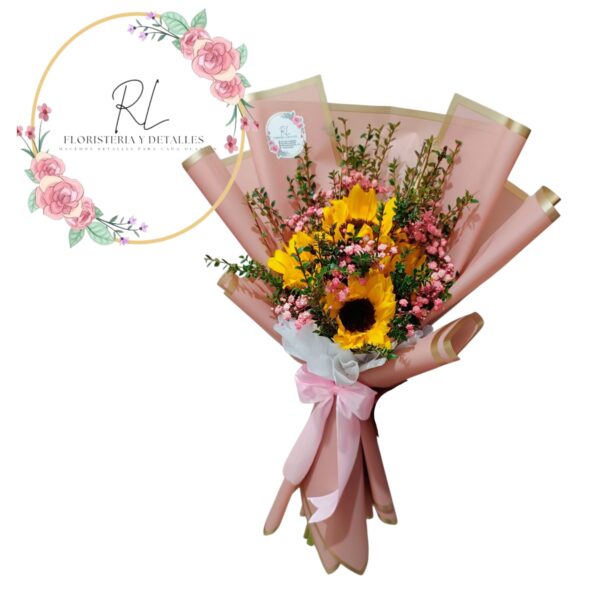 Ramo increible de 4 girasoles