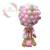 Box ballons con oso de peluche y 8 bombones