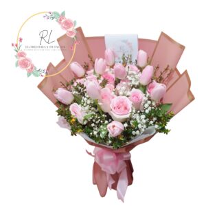 RAMO AURORA DE ROSAS Y TULIPANES