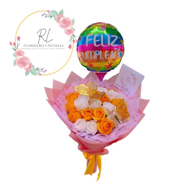 RAMO 30 ROSAS ETERNAS BI COLOR