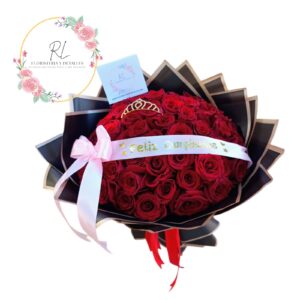 RAMO BUCHON DE 50 ROSAS ECUATORIANAS