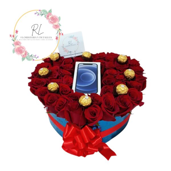 BOX CORAZON CON CENTRO PARA OBSEQUIO