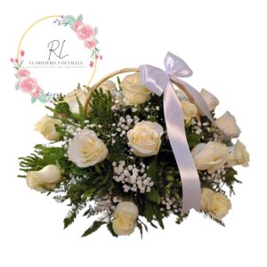 LINDA CANASTA 20 ROSAS