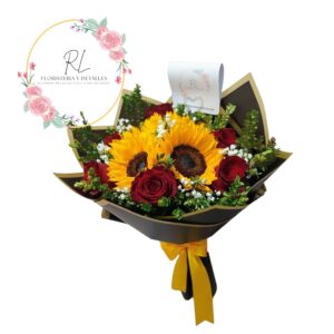 RAMO 6 ROSAS 4 GIRASOLES BABY