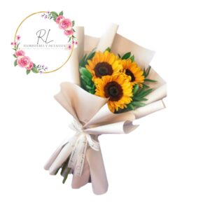 Ramo miel de 3 girasoles